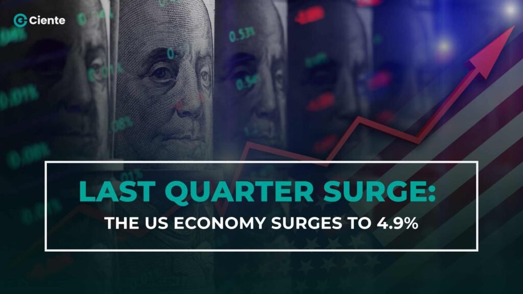Last Quarter Surge: The US Economy surges to 4.9%